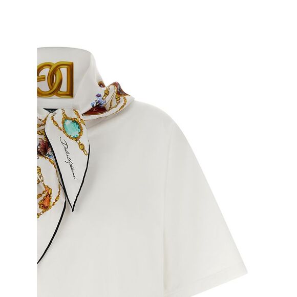 Dolce & Gabbana Women's T-Shirt With Scarf - Picture 4 of 5